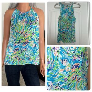Women's Vibrant Multicolor Sleeveless Top